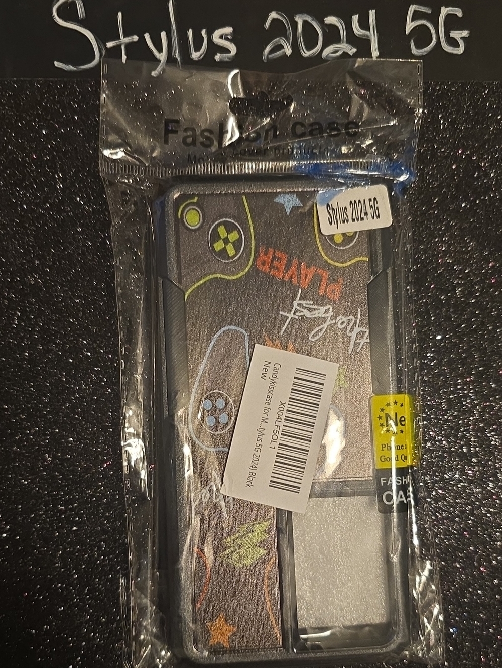 NIB Moto G Stylus 2024 5G Case - Black Gamer Graphic Protective Phone Cover